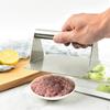 Пресс для бургеров Тяжелый Шпатель для мяса Круглый Нержавеющая сталь Кухонный инструмент Машина