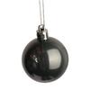 Set of 30 plastic baubles in graphite and white