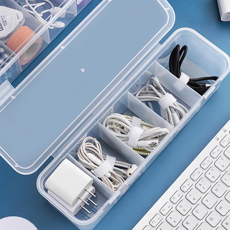 1 шт. 5 отделений Многофункциональный ящик для хранения аксессуаров для волос Органайзер для ювелирных изделий Прозрачный отсек Настольный ящик для домашнего хранения