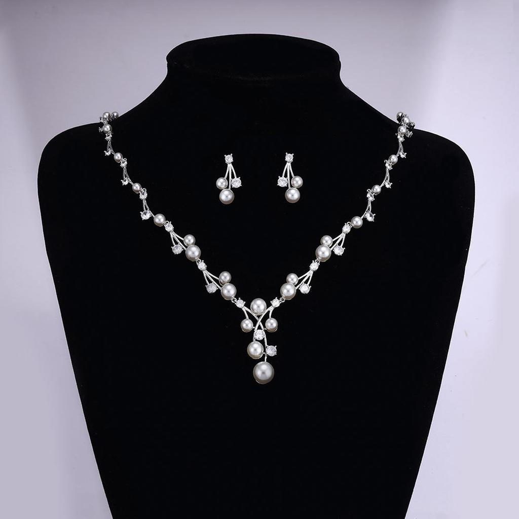 Ювелирные изделия в европейском и американском стиле, ожерелье с каплями воды из циркона, женственное свадебное платье, высококачественные свадебные украшения, комплект сережек-гвоздиков