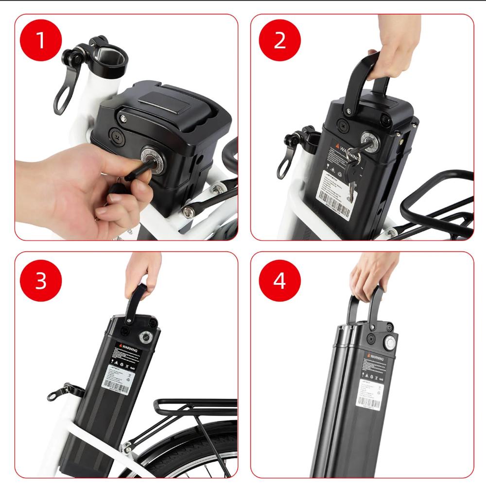 Electric Bike DYU C6 26" 250W Motor 12.5AH Max Range 60Km Load 120Kg Black or White