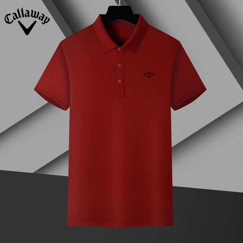Callaway 2025 Летняя вышивка Гольф Бизнес Отдых Спорт Ледяной бисер Хлопок Ледяной чувствительный волокна Поло Рубашка
