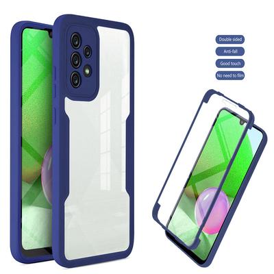 Чехол на 360 градусов для Samsung Galaxy A30 A32 A34 A35 A50 A52 A53 A54 A71 A73 A82, двухсторонний прозрачный чехол, мягкий чехол для телефона