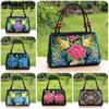 Colorful Handbag Female Four Seasons Ethnic Style Bag Large Capacity Double-sided Embroidered Canvas Women's Casual Handbag