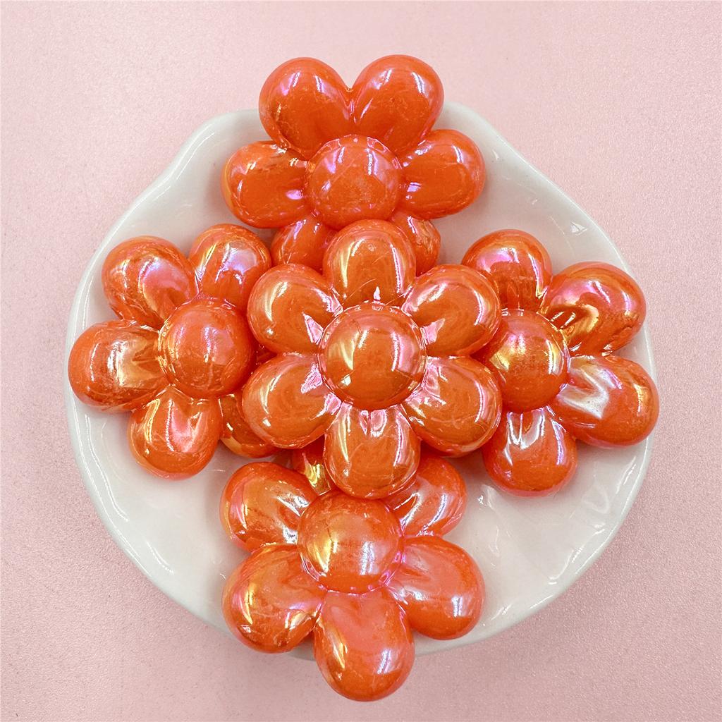 Creative Loose Beads Acrylic Creative Handmade Material Creative Beaded Material 5pcs Sunflower Beads Jewelry Accessories Charms Flower Shape Beading