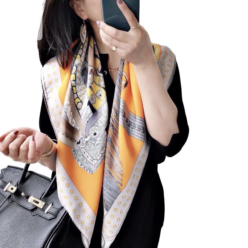 SIYUTANG Elegant Grey Scarf Four-Piece Set