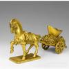 Бронзовая Конная Повозка Юаньбао Украшение Зодиакальная Лошадь Повозка Домашний Декор Церемония Открытия Ремесленное Подарок