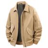 New Spring and Autumn Casual Loose Bomber Jacket Men's Lapel Retro Jacket Cotton Work Jacket