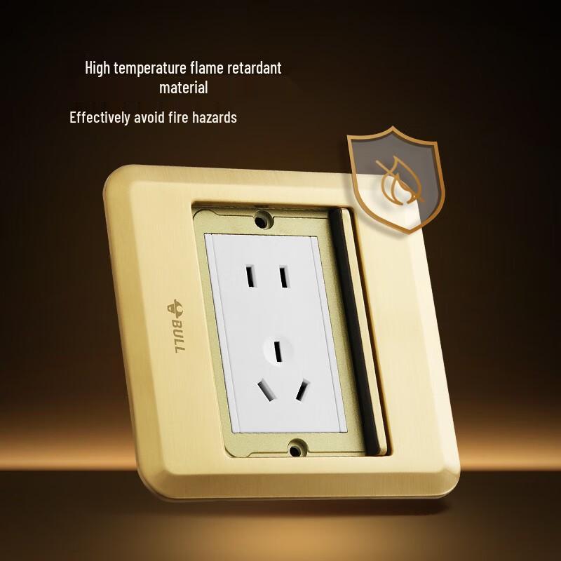Gongniu Ultra-Thin Embedded 5-Hole Floor Socket CN plug (adapter included)