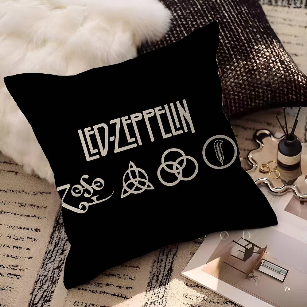 Vintage Band L-Led Z-Zeppelin Pillowcase Toon Gift Cushion Cover Bedroom Home Sofa Chair Seat Decor Pillow Case