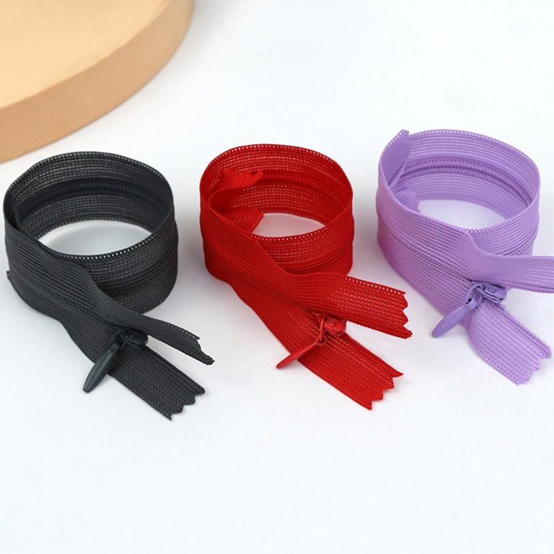 10PCs For Tailor Zippers Pull Charms Nylon Coil Zippers Invisible Zippers Lace Zipper Closure