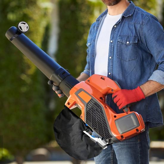 Мешок для пылесоса-воздуходувки, замена, мешок из износостойкой нетканой ткани с застежкой-молнией для сбора листьев, универсальная посадка для Einhell GE-CL