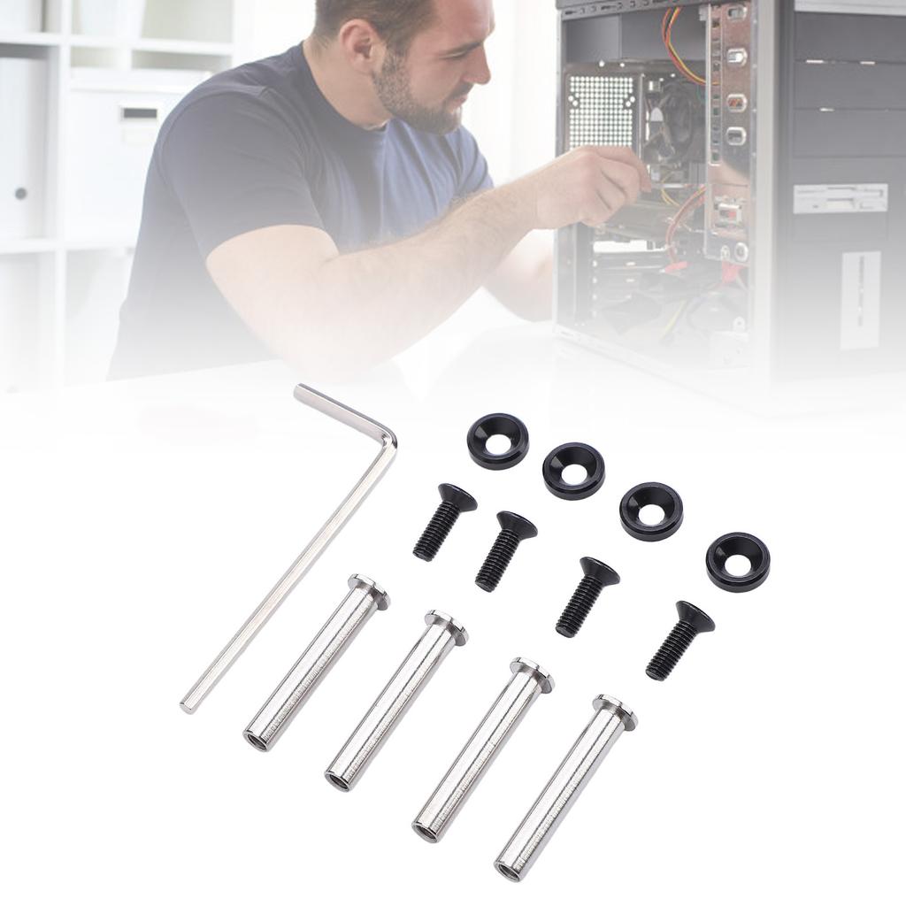 Винты для корпуса компьютера, вентилятора, CPU, крепления вентилятора охлаждения ПК, набор из нержавеющей стали с шайбами, анодирование цвета