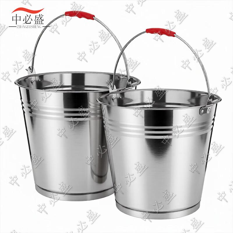 Прочный портативный ведро для воды из нержавеющей стали