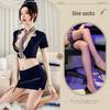Sexy Flight Attendant Lingerie Set: Tempting Hip-Hugging Skirt for Role-Playing & Flirting