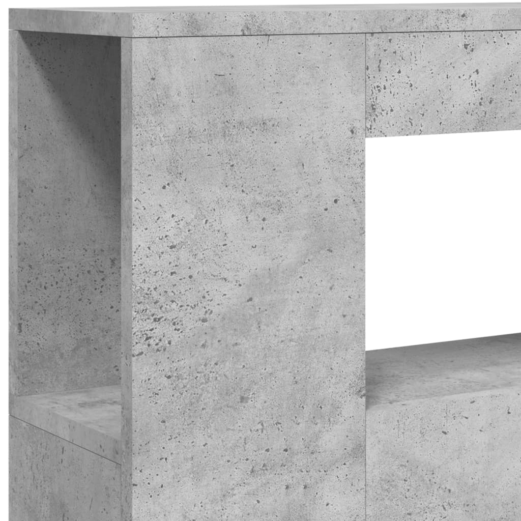LED Headboard Concrete Grey 100 x 18.5 x 103.5 cm Engineered Wood