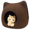 Cat with Cat Dome Felt Suitable for All Cat Nap Dome Shape Cat Comes with a Cute Small Window To Peek Inside House, Warm, Autumn/Winter, Ears,
