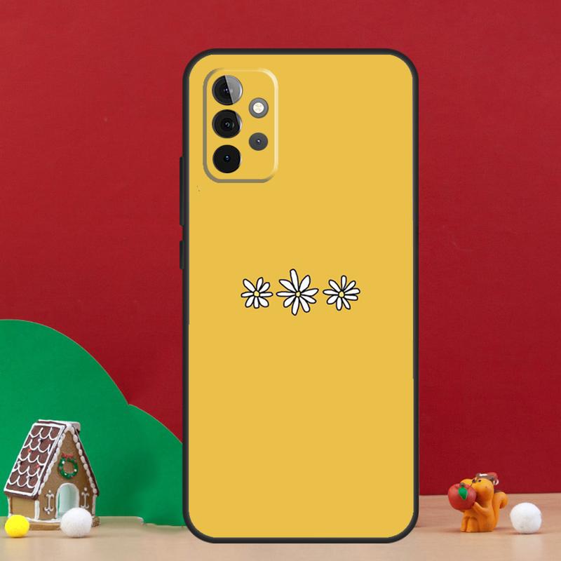Цветочный чехол с ромашками и подсолнухами для Samsung Galaxy A56 A33 A13 A36 A23 A52 A32 A12 A54 A34 A14 A16 A53 A15 A35 A55 A17
