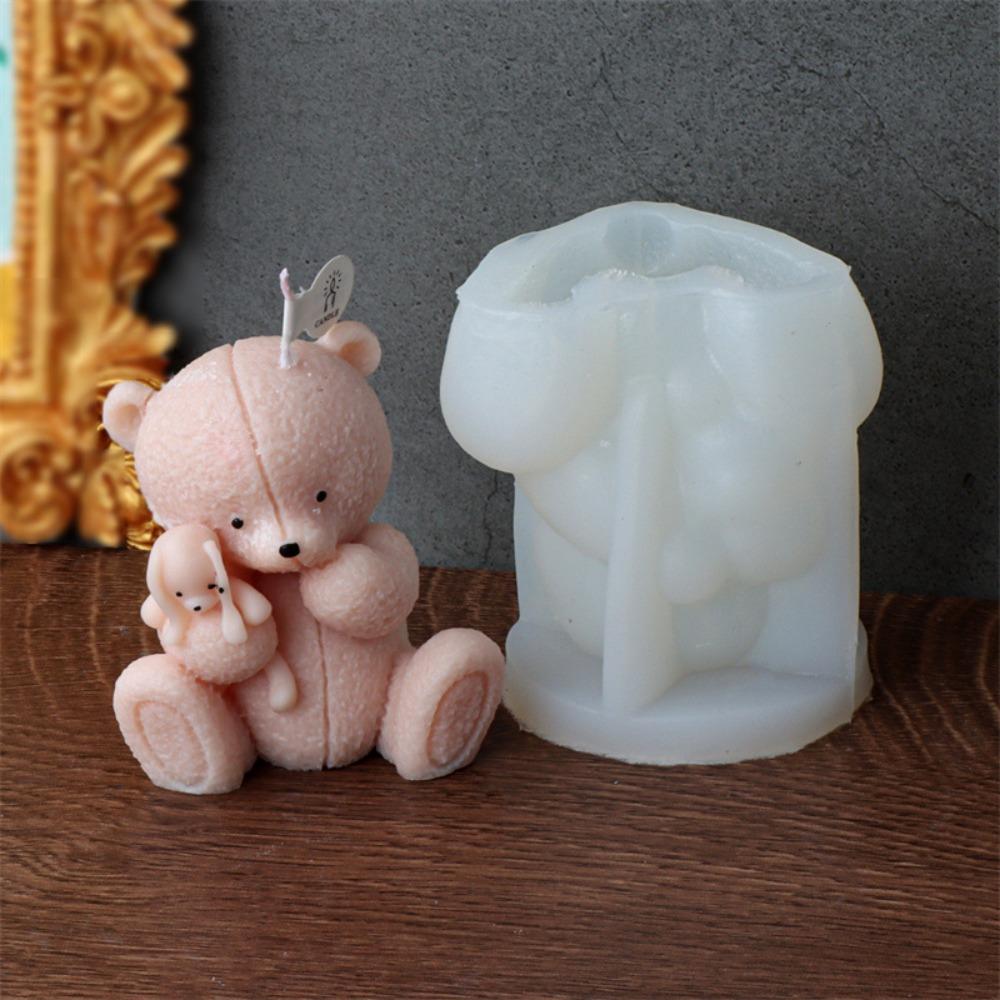 Силиконовая силиконовая форма для изготовления смолы Маленький медведь силиконовая форма модная свеча форма свеча