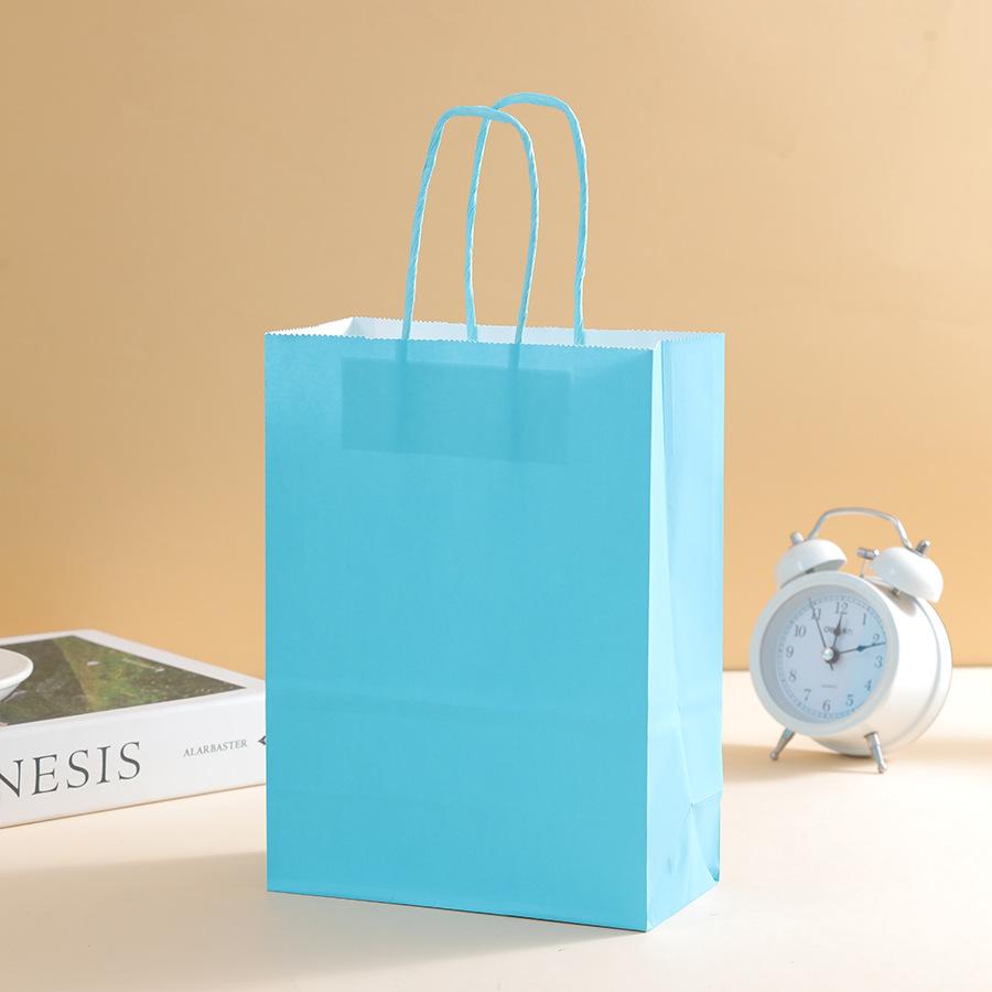 10pcs Paper Gift Bags Versatile Shopping Bags Reusable Colored Kraft Bags Gifts Storage Craft Projects Decorative Paper Bags
