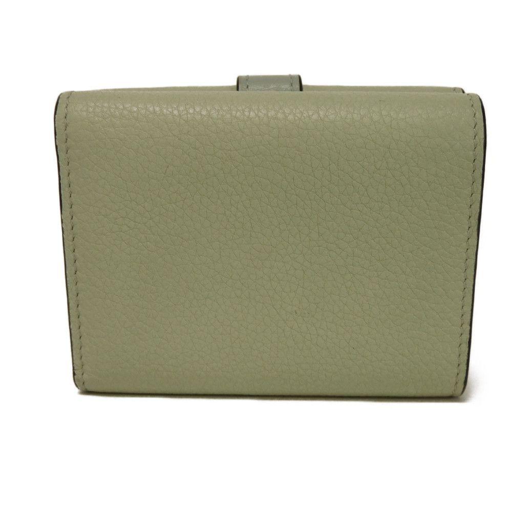 Used 12695 Trifold Wallet C660TR2X03 7942 Pastel Marble Green Ash Gray Brown Anagram Unisex from Japan AUTHENTIC