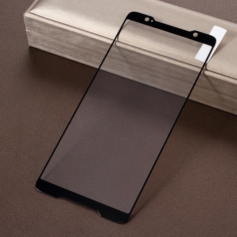 For Asus ROG Phone (ZS600KL) Full Size Silk Printing Tempered Glass Screen Shield Anti-explosion (Full Glue)