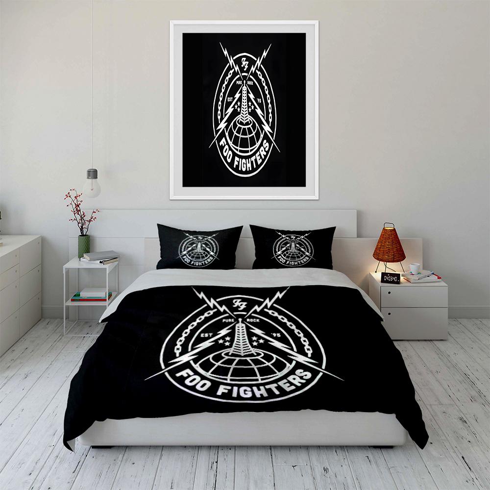 Foo Fighters Logo Bedding Set Bedding set (1 duvet cover, 2 pillowcases, duvet not included)