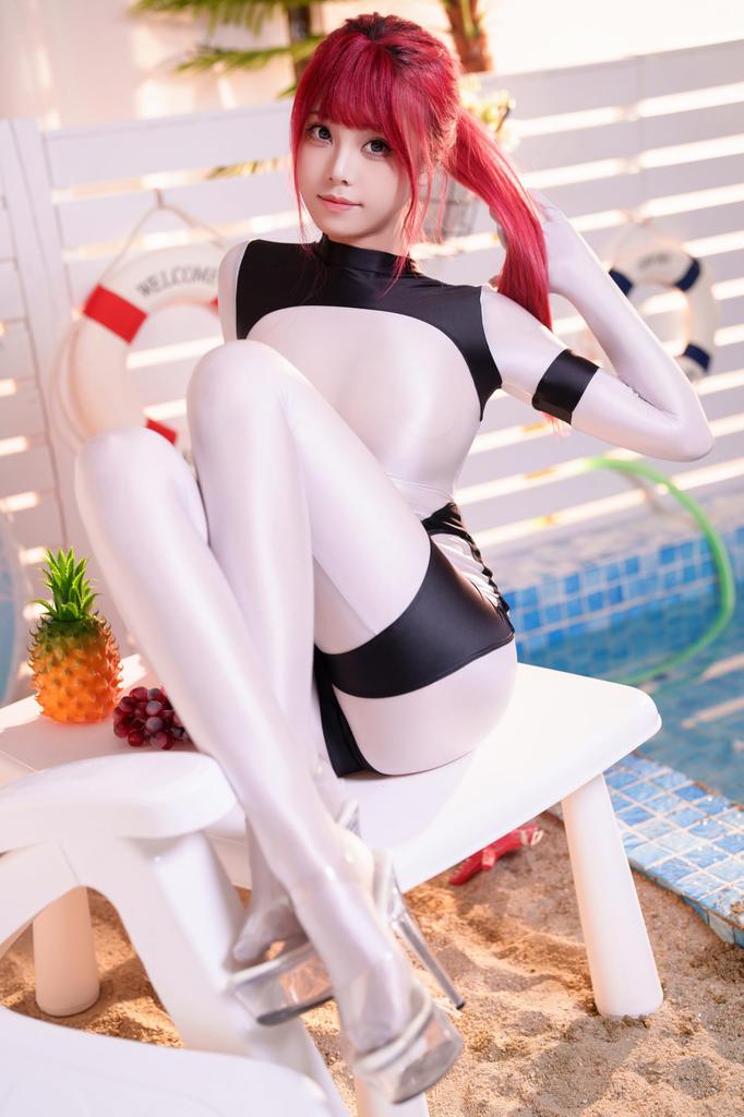Full Body Sexy Cosplay Smooth Shiny Dance Tights [LOST-G] Tights, Costume, Pantyhose, (RED, L)