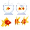3pcs Artificial Lifelike Gold Fish for Aquarium Freshwater Saltwater for Tank Decorations Moving Plastic Small Fish