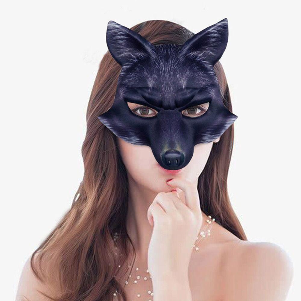 Animal Cosplay Mask EVA Half Face Cover Sexy Fox Mask Halloween