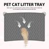 Cat Litter Mat Silicone Waterproof Litter Box Mat with Hanging Ear Design Soft Pet Toilet Cat Litter Trapping Mat Pet Supplies