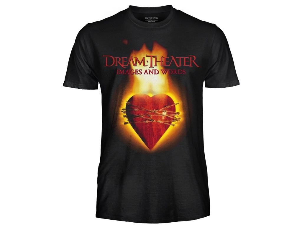 Официальная футболка Dream Theater Джерси Оригинальные изображения и слова Футболка-