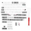 PBT Кейкапы 118 Клавиш Английский Стиль с Элементами Животного Узора для Универсальной Игровой Клавиатуры для ПК Серый