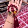 Красный тыквенный узел мира Xiangyun, автомобильное украшение с ручным плетением