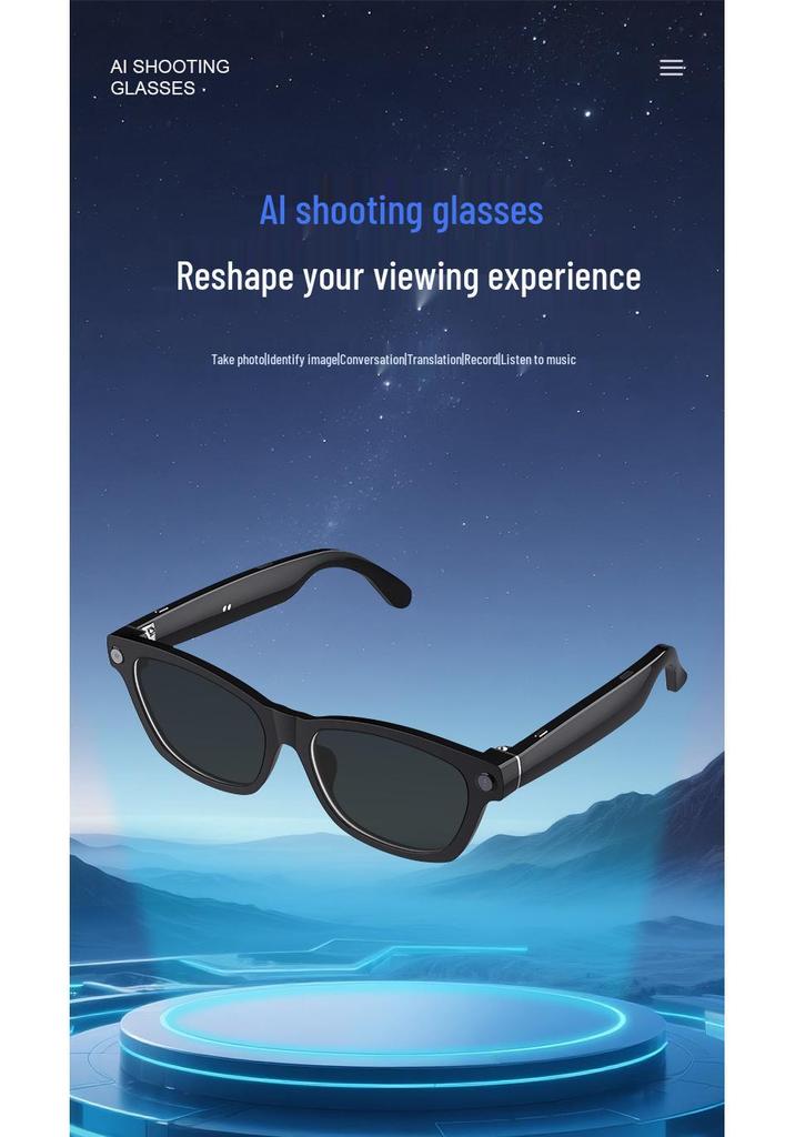 HD 800W AI Smart Glasses: Photo Recognition, Video Recording, Image Stabilization, Translation.