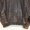 US NAVY Genuine Leather TYPE G-1 Flight Jacket Men's L Dark Brown Made in Korea Military Bomber(USED)
