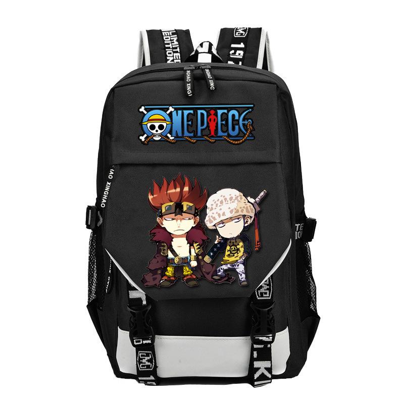 Japan cartoon comics One Piece themed printed backpack with USB port large capacity stylish backpack 0033