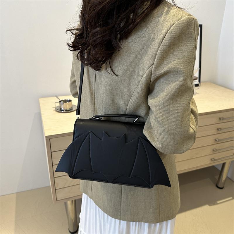 Yogodlns Готическая женская сумка через плечо Крыло летучей мыши Женские сумки с верхней ручкой Креативная шикарная сумочка из ПУ кожи Хэллоуин Новинка Сумка кроссбоди Кошелек