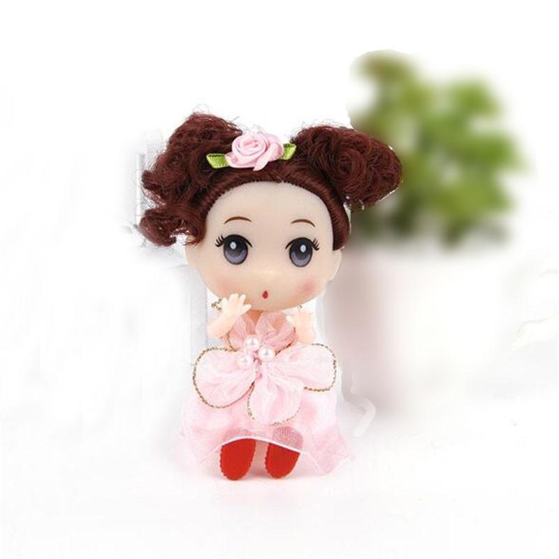 Cute Pearl Flower Puzzle Doll Toy Small Pendant Dress Doll Toy for Children's Valentine's Day Gift, Unisex 12cm