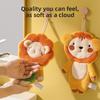 Sunny Lion Flat Hand Towel, Kitchen Hanging Dual-purpose Absorbent Quick-drying Square Towel, Thickened and Widened Towel