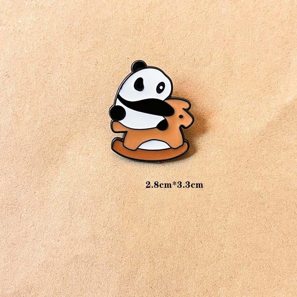 Fashion Jewelry Panda Lapel Pin Animal Shape Cartoon Panda Badge Cute Panda Brooch  Lady/Girls