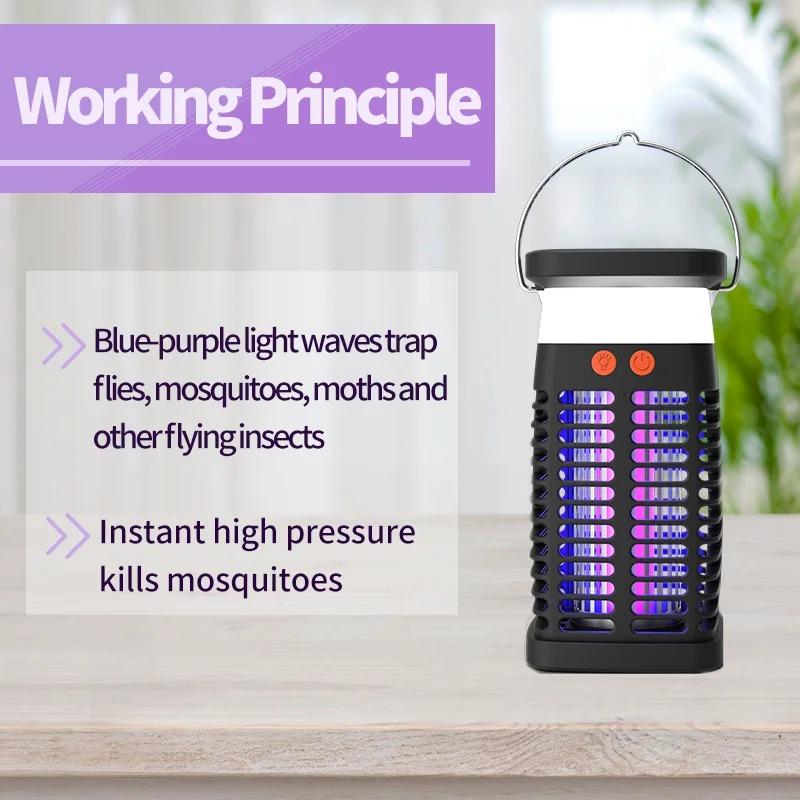 Новая солнечная лампа для уничтожения комаров, УФ-фиолетовый свет, лампа для уничтожения комаров, для улицы и помещения, многофункциональный уничтожитель комаров