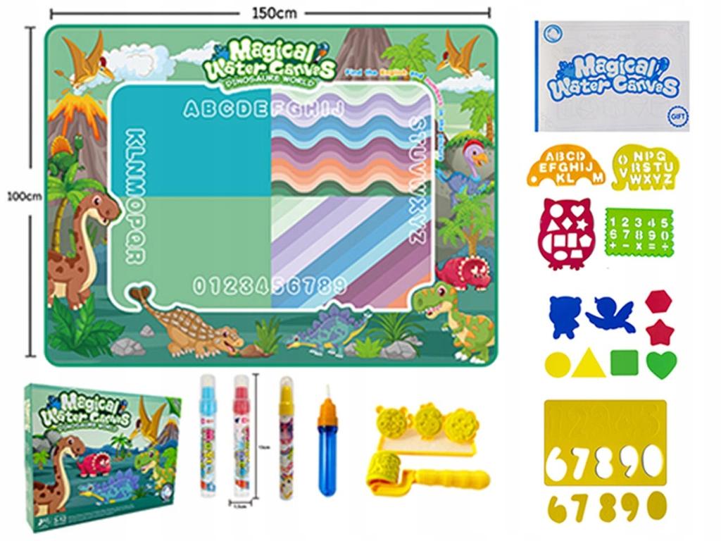 MATA DO KOL. PISAKIEM WODNYM DINO 150x100 9934