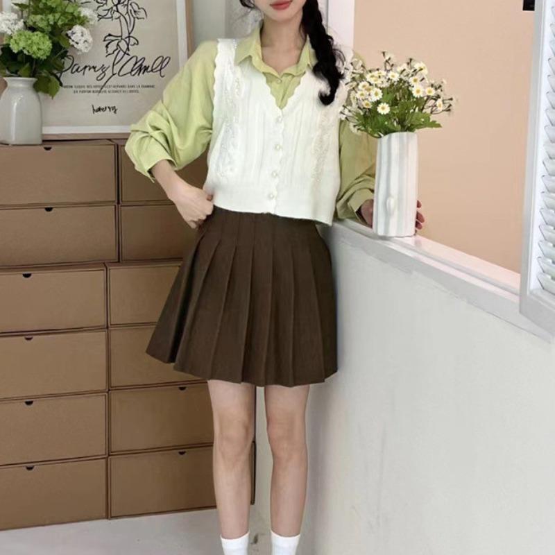 Женский осенне-зимний вязаный жилет Sweet Pearl с V-образным вырезом