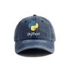 Компьютерный Программист Язык Python Бейсболки Потертые Шляпы Кепка Унисекс Женская Ретро Уличная Летняя Регулируемая Шляпа