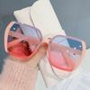 New Fashion Oversized Sunglasses Woman Brand Designer Vintage Square Sun Glasses Big Frame Gradient Shades