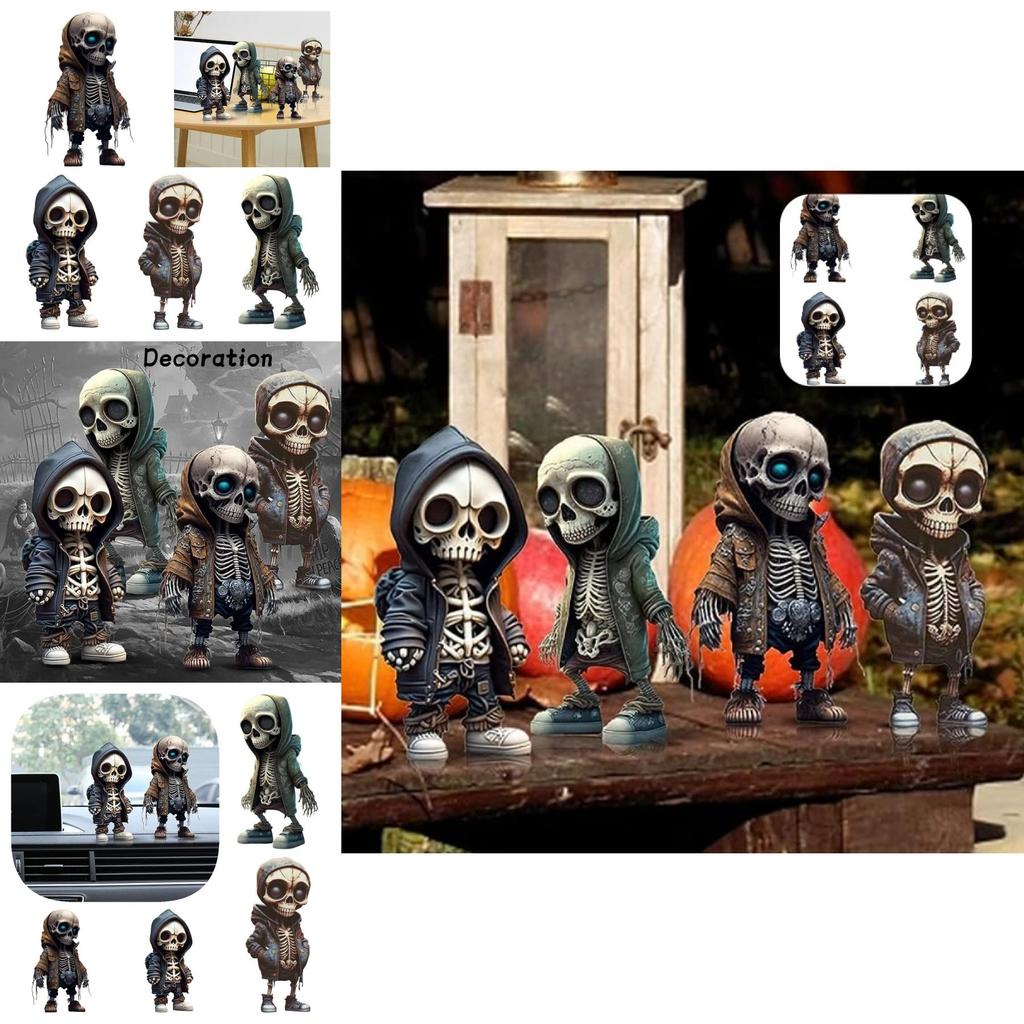 Уникальная поделка из смолы Скульптура черепа на Хэллоуин Стильный дизайн скелета для домашнего декора Идеальный подарок для различных случаев
