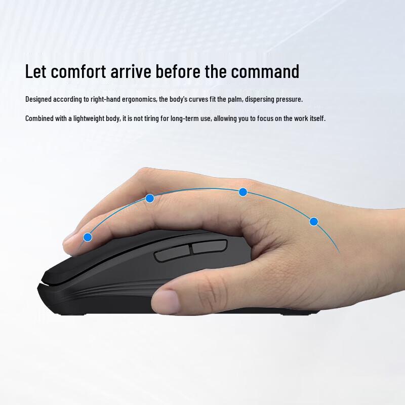 Lenovo Портативная беспроводная Bluetooth-мышь для бизнеса, двухрежимная, эргономичная