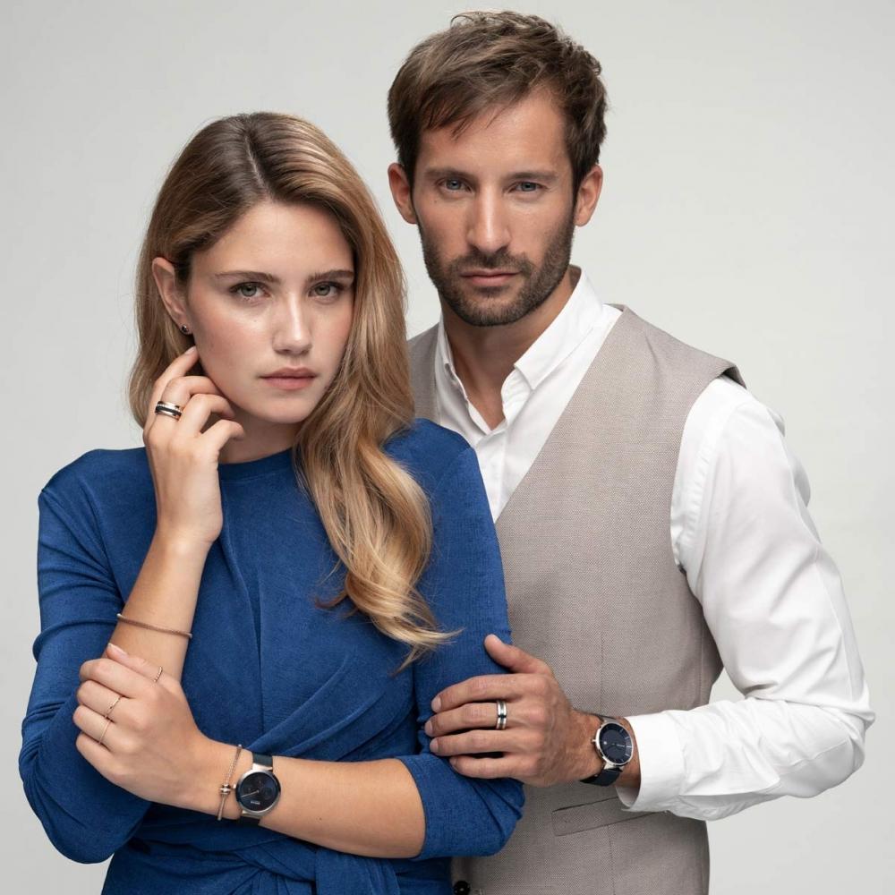 BERING Мужские аналоговые солнечные часы с ремешком из нержавеющей стали и сапфировым стеклом 14639-307 Обычный импортный продукт 3 года внутренней гарантии Сапфир