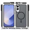 Магнитный чехол для телефона с покрытием Soft Touch для Samsung S25 Edge S25+ S24 FE S23 Ultra Magsafe Беспроводная зарядка TPU Рамка Пластиковая задняя крышка